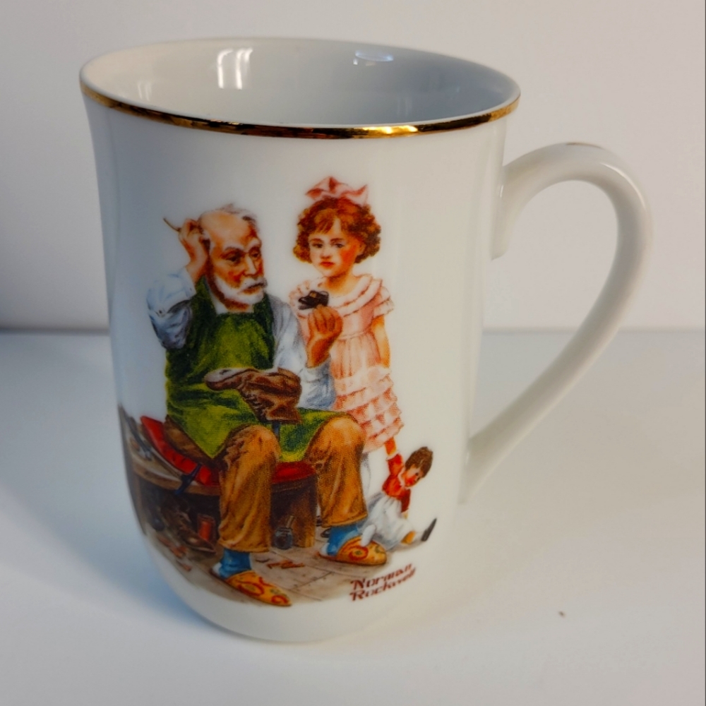 Norman Rockwell "The Cobbler" Vintage Mug
